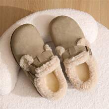 女士平底鞋 新款冬季休闲低帮毛绒保暖内衬防滑时尚百搭户外鞋，保暖女鞋