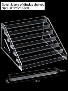 5/6/7层指甲油凝胶收纳架盒子空透明展示架指甲油展示架美甲配件工具 - 無色 - 查看 6