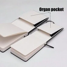 1 pieza Libro de acuarela de pulpa de madera de 300 g, grano medio/grueso con 24 páginas, libro de acuarela portátil con cubierta de piel sintética para dibujo a mano, regalo para el Día de la Madre, útiles escolares