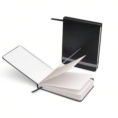 1 Pc 300g Wood Pulp Watercolor Book, Medium Coarse Grain 24 Page Watercolor Ledger, PU Leather Hand Drawn Portable Watercolor Book Back To School,Mother's Day,Mom's Gift,Back To School,School Supplies