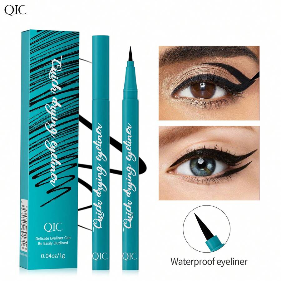 1 Bút kẻ mắt và kẻ lông mày màu đen chống thấm nước, khô nhanh, nhẹ, chống mồ hôi - màu đen - Xem 1