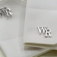 2pcs Custom Two-Letter Men's Cufflinks, Stainless Steel Personalized Cufflinks, Men's Suit Shirts, Wedding Business, Father's Day Gifts