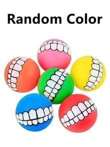 1 quả bóng đồ chơi răng thú cưng vui nhộn, bóng cao su chống nhai làm sạch răng thích hợp cho chó nhỏ - Nhiều màu - Xem 11