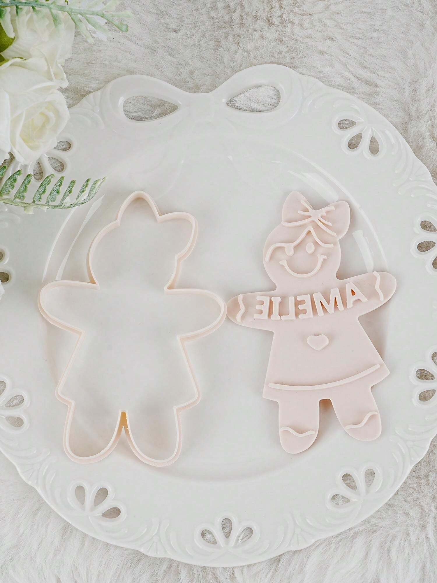 Custom Christmas Girls's Name Cookie Cutter,Personalized Holiday Baking