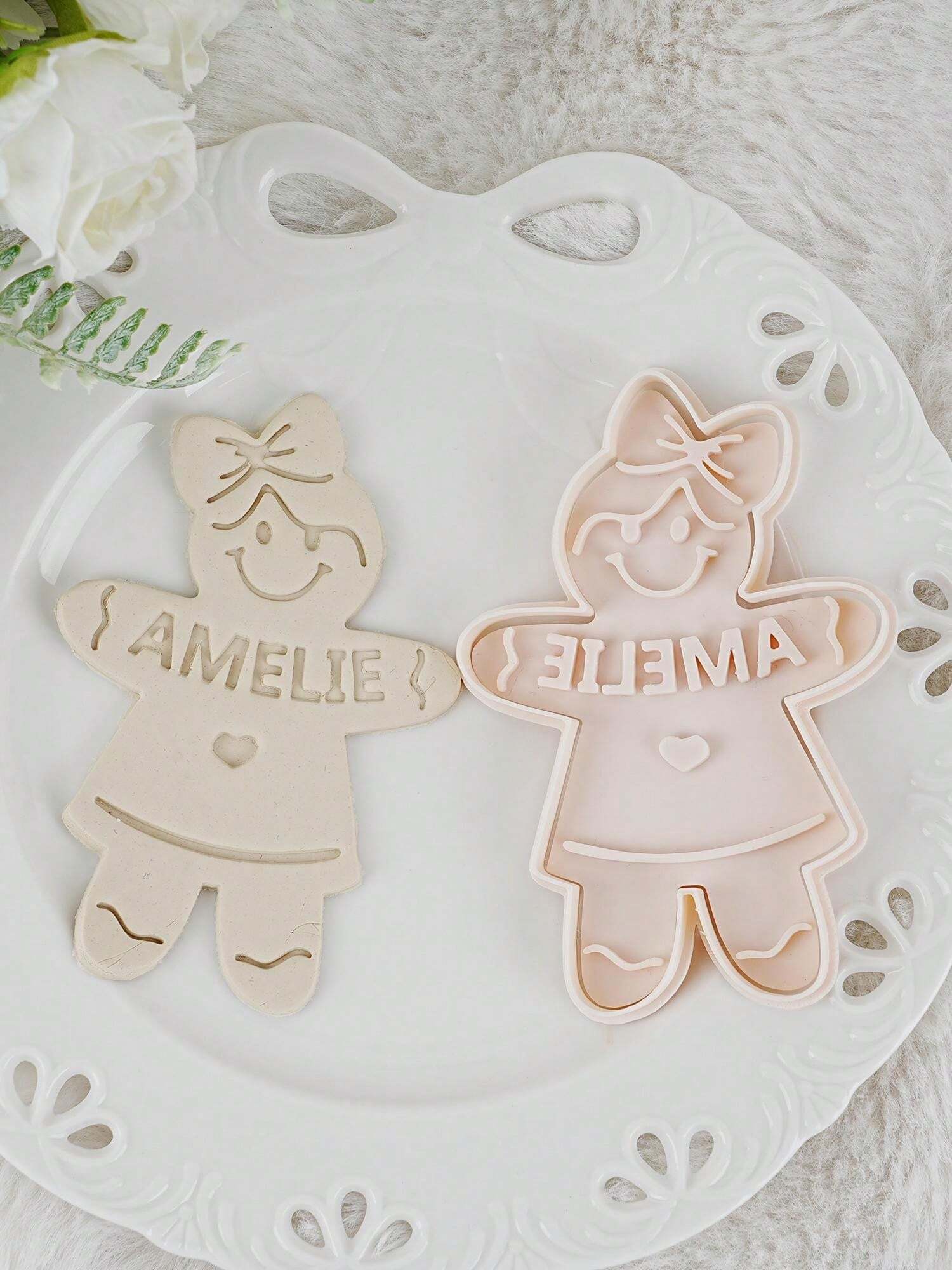 Custom Christmas Girls's Name Cookie Cutter,Personalized Holiday Baking