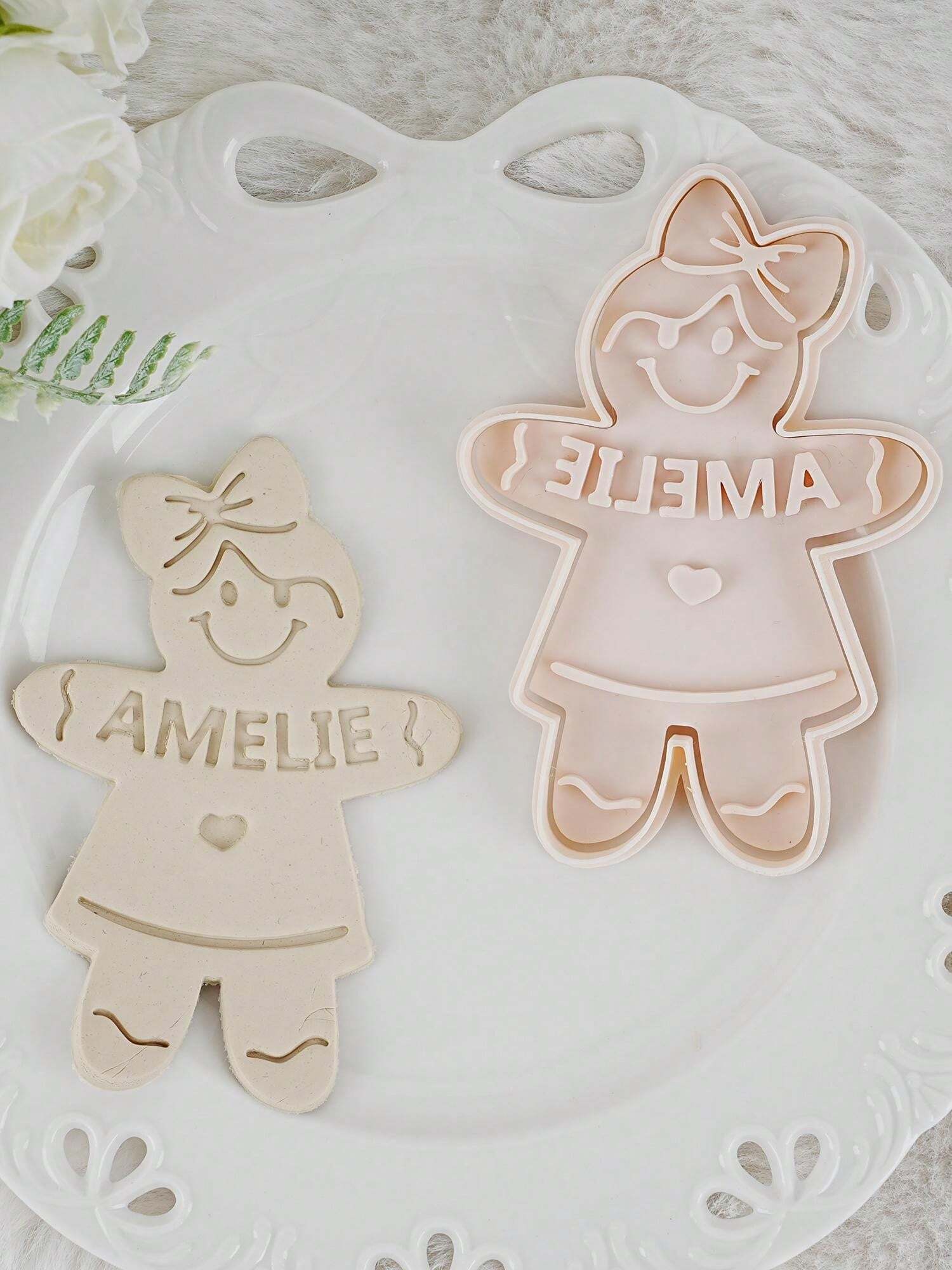 Custom Christmas Girls's Name Cookie Cutter,Personalized Holiday Baking