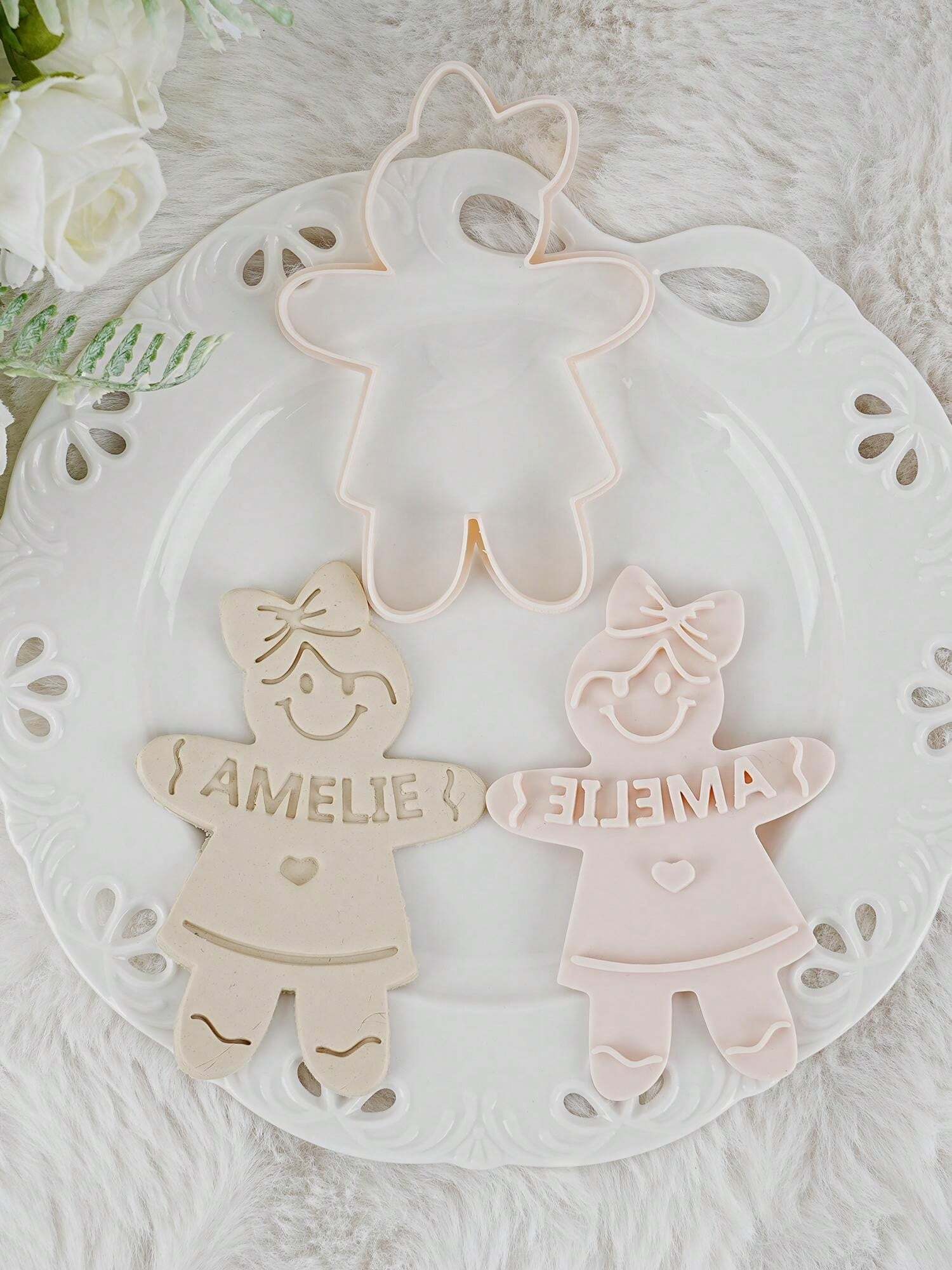 Custom Christmas Girls's Name Cookie Cutter,Personalized Holiday Baking