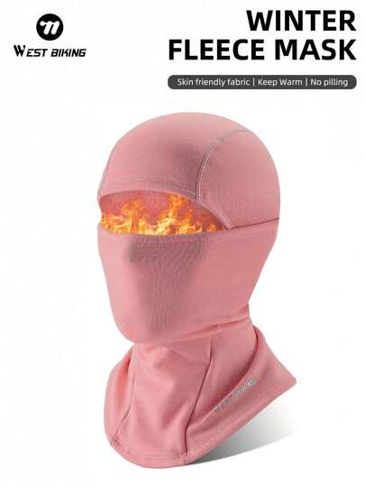 WEST BIKING WEST BIKING Windproof SKI Mask Fleece Motorcycle Balaclava Winter Warm Cycling Mountaineering Hiking Scarf Thermal Sport Gear