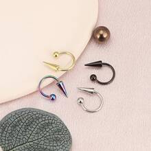 1/3 件 16G 鼻中隔环马蹄形鼻环不锈钢防过敏唇环 18K 镀金尖刺耳甲圈耳轮耳垂穿孔 8mm 10mm 12mm 男女通用 - L001 - 查看 8