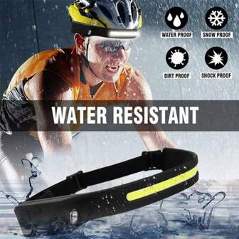 1PC Headlight Flashlight, Ultra Light And Bright LED Mini USB Rechargeable Headlight, With White Red Light,Waterproof Motion Sensor Headlight, 5Modes Suitable For Outdoor Camping, Running, Hiking, Fishing, Strong Light Sensing Headlight COB Red Light Headlight, Night Running, Night Fishing Waterproof