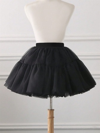 Young Girl Tulle Puff Mini Skirt, Children Cosplay Ballet Dance Tutu