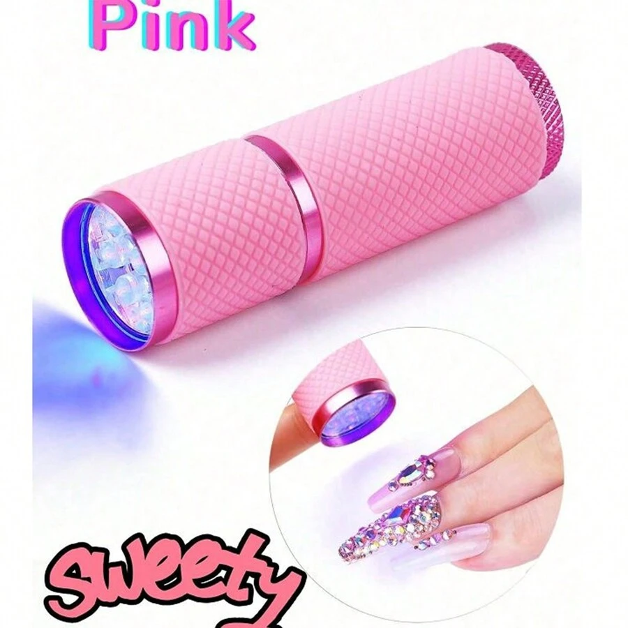 1 pieza Mini lámpara LED UV para uñas, luz de curado inalámbrica y recargable para gel de uñas, tiempo de curado corto, diseño portátil, batería no incluida - Multicolor - Ver 1