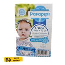 Kit COM 3 fronhas de bebe -  100% algodão - Ideal para o travesseiro do bebe - Azul - Visão 4