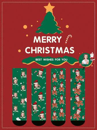 1 Pair Of Custom Socks For Children Aged 1-16 Back To School Winter Gift Ideas Boy Girl Valentine's Day