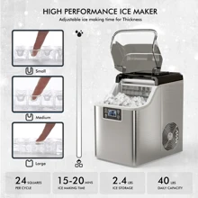 Portable Ice Maker 40Lbs/24H Countertop Self-Cleaning With Ice Scoop And Basket - US B Type Plug(110-127V) - View 5