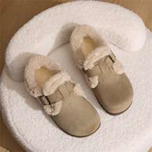 女士平底鞋 新款冬季休闲低帮毛绒保暖内衬防滑时尚百搭户外鞋，保暖女鞋