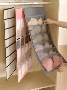 1 Túi đựng đồ lót và áo ngực hai mặt, Túi treo có ngăn trước và sau đựng áo ngực, quần lót, tất, tủ quần áo gia đình và ký túc xá, thiết kế nhiều lớp dày có móc treo phòng ngủ, túi đựng, đồ lưu trữ gia đình, dành cho áo phông trắng nữ, quần đen nữ, quần áo mùa đông dành cho nữ, váy, quần áo mùa đông dành cho nữ, váy phụ nữ thanh lịch, áo sơ mi trắng dành cho nữ, tay dài, bộ đồ liền thân màu trắng dành cho nữ, váy mùa xuân dành cho nữ, trang phục mùa xuân dành cho nữ, mùa xuân, quần áo mùa xuân, tối giản, lưu trữ áo mùa hè - Nhiều màu - Xem 4