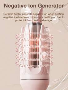 自动卷发器，卷发棒旋转，4 档温度可调，快速自旋转造型，快速加热，28 毫米大波浪卷发，适合懒散的人，易于使用 - 查看 6