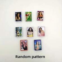1 副随机性感女孩印花扑克牌、迷你派对扑克牌、沙滩比基尼扑克牌、成人泳装扑克牌、创意桌面游戏扑克牌，适合家庭聚会、户外休闲（随机图案） - 彩色 - 查看 1