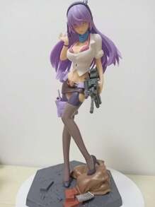 Purple Anime Figure, Made Of High-Quality PVC Material, Intricately Carved. This Cool Anime Figure Is A Creative Model Featuring A Cute Anime Girl, Suitable For Collectors And Gift Givers. It Can Be Used As Home Decor Or A Car Ornament, And It's Perfect For Anime Fans As A Christmas, Halloween, Or Holiday Gift. - Purple - View 6