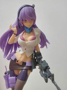 Purple Anime Figure, Made Of High-Quality PVC Material, Intricately Carved. This Cool Anime Figure Is A Creative Model Featuring A Cute Anime Girl, Suitable For Collectors And Gift Givers. It Can Be Used As Home Decor Or A Car Ornament, And It's Perfect For Anime Fans As A Christmas, Halloween, Or Holiday Gift. - Purple - View 4