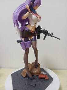 Purple Anime Figure, Made Of High-Quality PVC Material, Intricately Carved. This Cool Anime Figure Is A Creative Model Featuring A Cute Anime Girl, Suitable For Collectors And Gift Givers. It Can Be Used As Home Decor Or A Car Ornament, And It's Perfect For Anime Fans As A Christmas, Halloween, Or Holiday Gift. - Purple - View 5