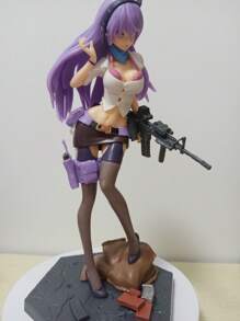 Purple Anime Figure, Made Of High-Quality PVC Material, Intricately Carved. This Cool Anime Figure Is A Creative Model Featuring A Cute Anime Girl, Suitable For Collectors And Gift Givers. It Can Be Used As Home Decor Or A Car Ornament, And It's Perfect For Anime Fans As A Christmas, Halloween, Or Holiday Gift. - Purple - View 2