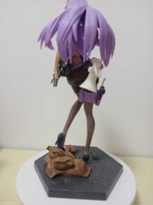Purple Anime Figure, Made Of High-Quality PVC Material, Intricately Carved. This Cool Anime Figure Is A Creative Model Featuring A Cute Anime Girl, Suitable For Collectors And Gift Givers. It Can Be Used As Home Decor Or A Car Ornament, And It's Perfect For Anime Fans As A Christmas, Halloween, Or Holiday Gift. - Purple - View 8