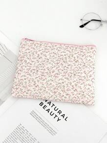 1 Piece Cute Bow Knot Cosmetic Pouch For Small Items Storage Bag Travel Clutch Cosmetic Makeup Pouch Bag - Toiletry Organizer Purse Wristlet Aesthetic Simple Floral Makeup Pouch For Purse Cute Clutch Fabric Flowers Small Cosmetic Pouch Bag With Pink Zipper Beauty Bag, Women Makeup Bag Pouch Travel Toiletry Organizer, Back To School Teacher Gift, Christmas Pattern Tot Bag Christmas Tree Ms. Gift Bag Is Suitable For Christmas Gifts To Friends, Boho Vibes,For Holiday Beach, Bathroom Collection, Bedroom Collection, Large Capacity