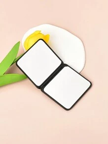 Customized Photo Mirror, Square Folding Portable Travel Mirror, Can Customize Photos, Compact Pocket Makeup Mirror, Anniversary Gift, Photo Gift For Girlfriend, Pets, Family, Friends - Multicolor - View 3