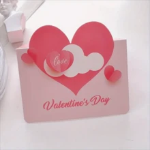 8 tấm thiệp Valentine 3D Pop-Up đủ loại, thiệp chúc mừng kỷ niệm tình yêu dễ thương và gợi cảm, thiệp ghi chú trắng sang trọng dành cho phụ nữ - Nhiều màu - Xem 7