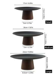 1pc 简约复古风格高脚果盘，奢华家居客厅茶几小吃盘，不锈钢甜点/糖果/水果托盘，前台展示盘圣诞礼物
