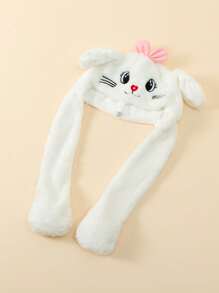 1 件女士毛绒动物主题保暖防风耳朵移动可爱时尚新奇帽子，派对和活动的理想礼物 - 毛絨耳朵會動 - 查看 16