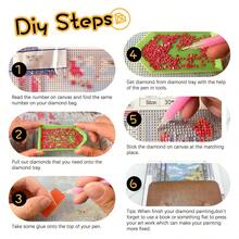 [定制] 1 件 5D DIY 钻石艺术照片定制您自己的照片全圆钻石家庭照片和宠物照片套件用于家居装饰 30x40cm/12x16 英寸无框架 - 彩色 - 查看 3