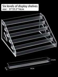 5/6/7层指甲油凝胶收纳架盒子空透明展示架指甲油展示架美甲配件工具 - 無色 - 查看 11