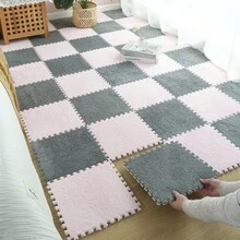 Thảm trải sàn phòng khách/phòng ngủ, thảm trải sàn lớn bằng vải nhung mềm mại, thích hợp cho phòng bé gái - Nhiều màu - Xem 15