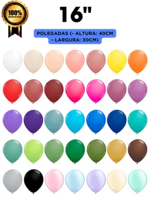 12 Plain Colorful Balloon Balloons 16 Inches Large Round Balloons Premium Birthday Party Decoration - 紅陶 - 查看 3