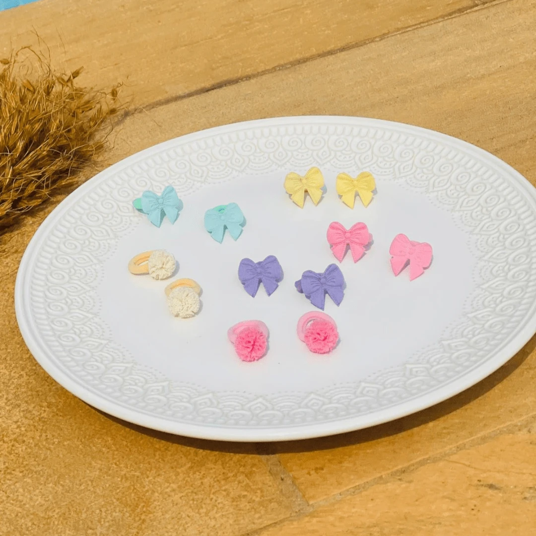 Kit Of 12 Assorted Small Scrunchies - 彩色 - 查看 1