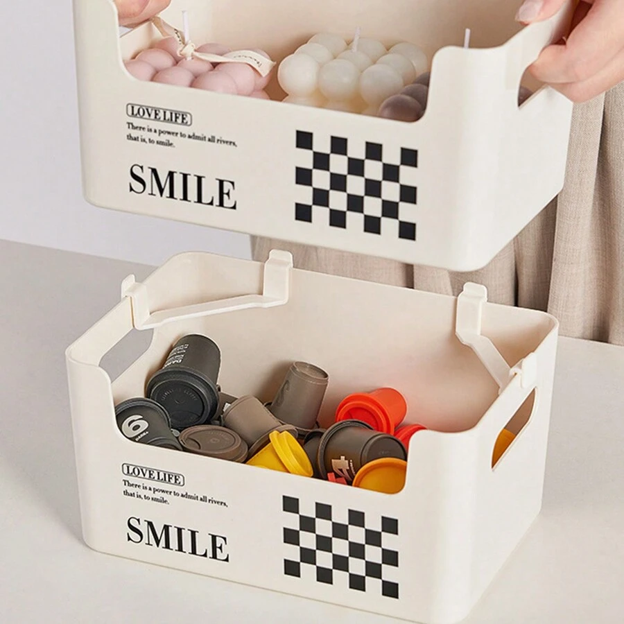 Multi Piece Storage Box Support Frame, Storage Basket Stacked With