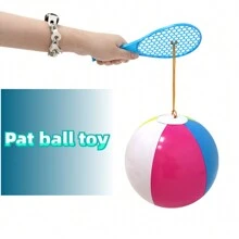 6 Color Inflatable Paddle Ball, Hand Clapping Bouncing Ball Game Toy - Multicolor - View 2