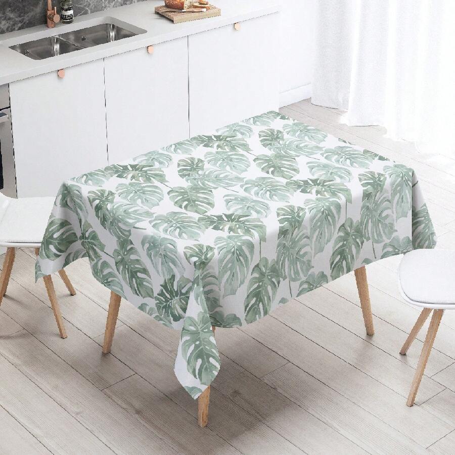 1 tấm khăn trải bàn họa tiết lá rùa dùng cho gia đình, phòng khách, phòng ăn, nhà bếp, phòng học, không thấm nước, không thấm dầu, có thể giặt được - Nhiều màu - Xem 1