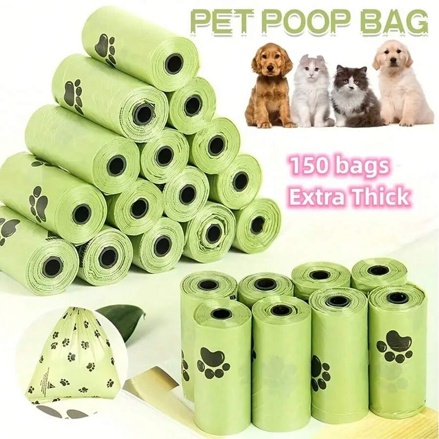 225pcs/15 Rolls Ultra Thick Polyethylene Dog Poop Bags, Pet Waste Bags