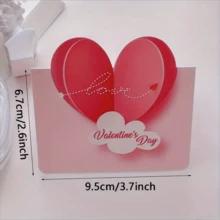 8 tấm thiệp Valentine 3D Pop-Up đủ loại, thiệp chúc mừng kỷ niệm tình yêu dễ thương và gợi cảm, thiệp ghi chú trắng sang trọng dành cho phụ nữ - Nhiều màu - Xem 2
