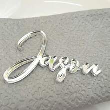 1 件定制婚礼/派对装饰 - 桌面亚克力字母装饰，个性化字母装饰，适合节日、校园、厨房 - 节日派对礼物，秋季/冬季 - 彩色 - 查看 10