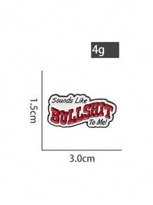 1 件创意卡通金属英文字母几何形状学生儿童胸针派对日常佩戴礼物送朋友