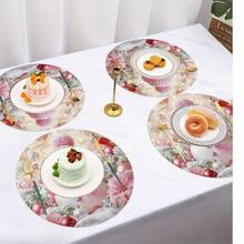 6 cái/4 cái/1 cái Tấm lót đĩa hình tròn trang trí tiệc Giáng sinh - Họa tiết người tuyết màu hồng dễ thương, Chất liệu vải lanh - Chống trượt, Bền, Chịu nhiệt, Có thể giặt bằng máy, Tấm lót đĩa hình tròn trang trí tiệc ngày lễ, Đường kính 15 inch, Trang trí phòng bếp tiệc, Dùng cho bữa tối mùa đông và trang trí lễ hội Giáng sinh, Giáng sinh | Đồ trang trí Giáng sinh | Đồ trang trí Giáng sinh | Đồ trang trí tiệc | Tiệc | Quà tặng tiệc | Đồ trang trí lễ hội - Nhiều màu - Xem 2