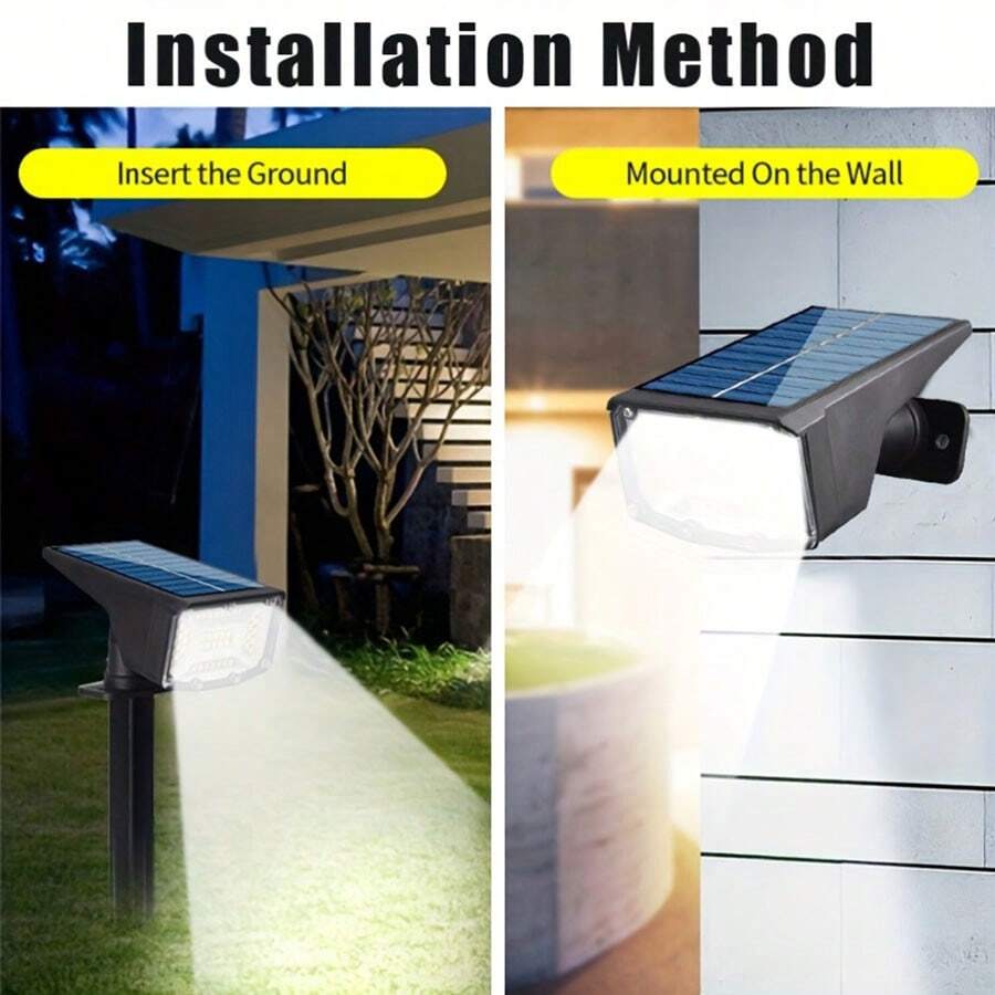 Solar Powered 50 SMD LED Spotlights, DualPurpose Design Ground Mounted