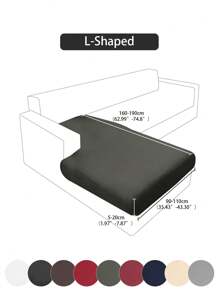 1pc High Elastic Milk Silk Sofa Seat Cushion Cover, Solid Color All Season Universal Modern Minimalist Sofa Pad Cover, Dust-Proof, Washable, Suitable For Living Room, Bedroom, Study, Black, White, Gray - Dark Grey - View 15