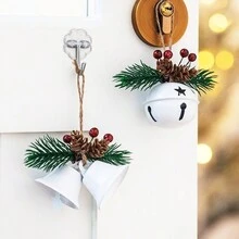 3 Cặp/3 Chiếc Chuông Trang Trí Cây Thông Noel, Đồ Trang Trí Treo Trang Trí Nhà Cửa Ngày Lễ, Phụ Kiện Quà Tặng Giáng Sinh Tự Làm - Nhiều màu - Xem 7