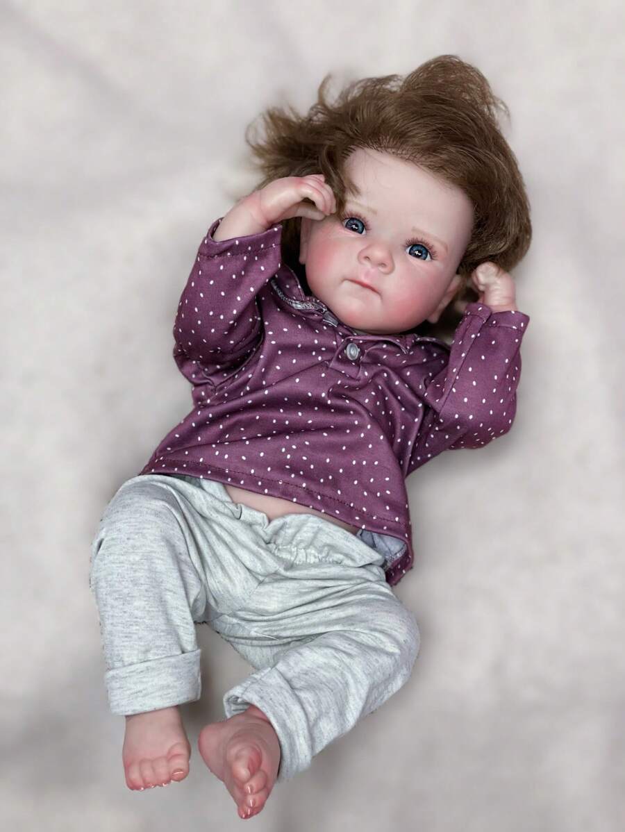 Bettie Doll head 14 48cm Lifelike Rooted Hair Reborn Doll Bettie Full Body Soft Vinyl Girl
